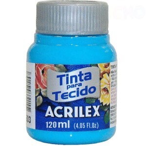 TINTA TECIDO 120ML AZUL CELESTE ACRILEX