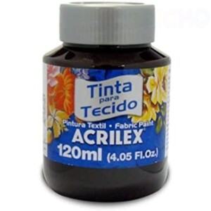 TINTA TECIDO 120ML PRETO ACRILEX