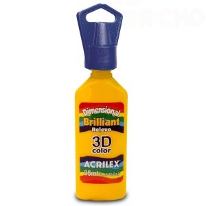 TINTA RELEVO DIMENSIONAL BRILHANTE 3D 35ML AMARELO OURO ACRILEX