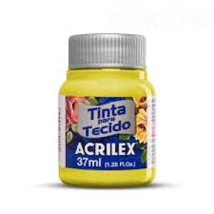 TINTA TECIDO 37ML AMARELO LIMÃO ACRILEX