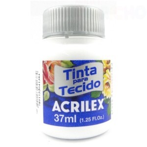 TINTA TECIDO 37ML BRANCO ACRILEX