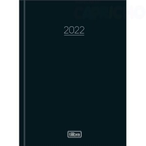 AGENDA COSTURADA PEPPER PRETA 160FOLHAS