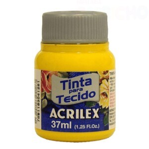 TINTA TECIDO 37ML AMARELO OURO ACRILEX