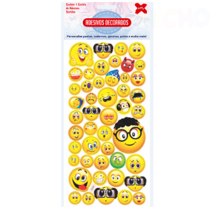 CARTELAS DE ADESIVOS 10X24CM-DIVERTIDOS