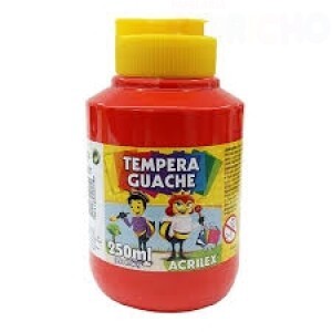 TINTA GUACHE 250ML VERMELHO FOGO  ACRILEX